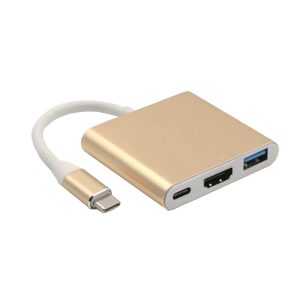 تبدیل TYPE-C -> HDMI+TYPE-C+USB3.0